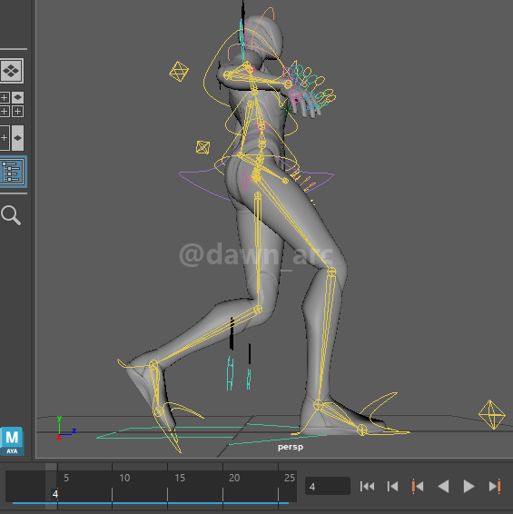 [Maya]Keyframe 02 - Walk Cycle